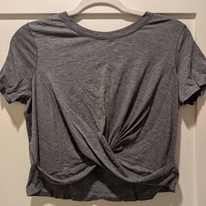 lululemon athletica Charcoal Twist Front Tee